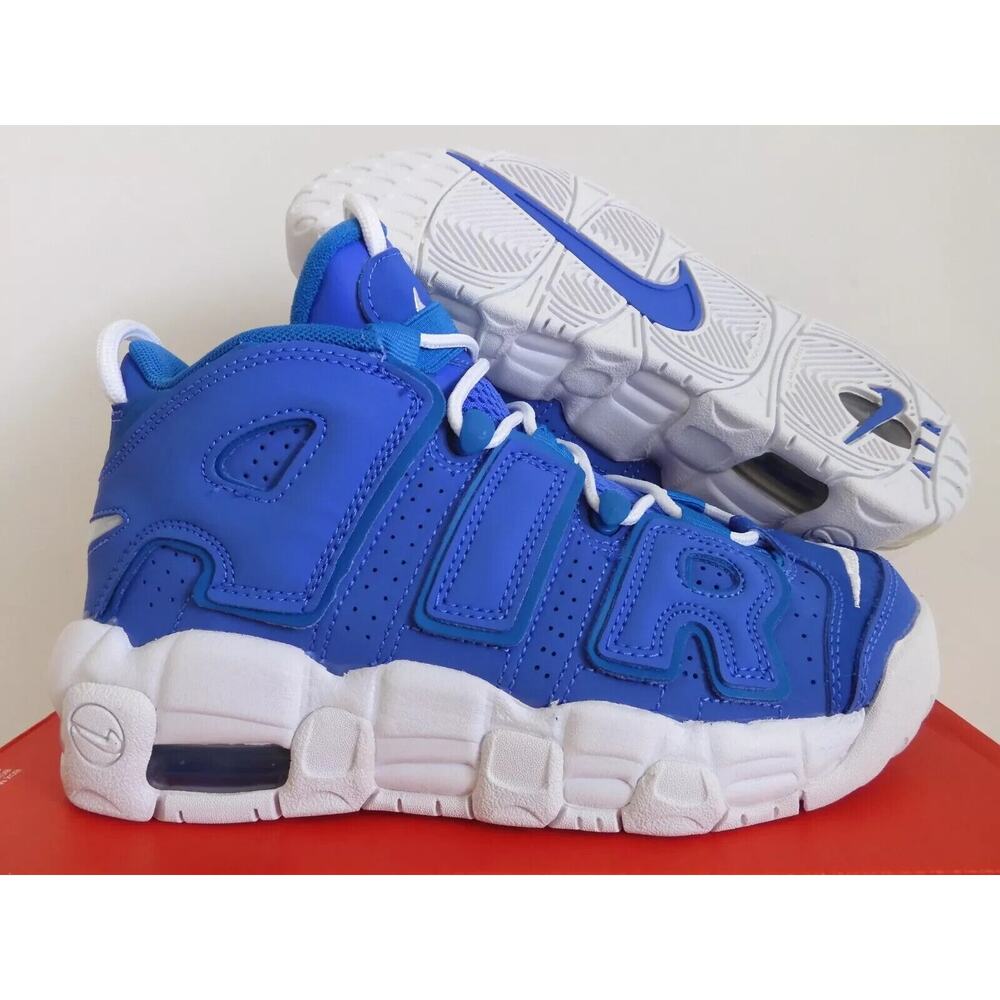 NIKE AIR MORE UPTEMPO (GS) MEDIUM BLUE-WHITE SZ 6Y-WOMENS SZ 7.5 [DM1023-400] - Picture 2 of 5